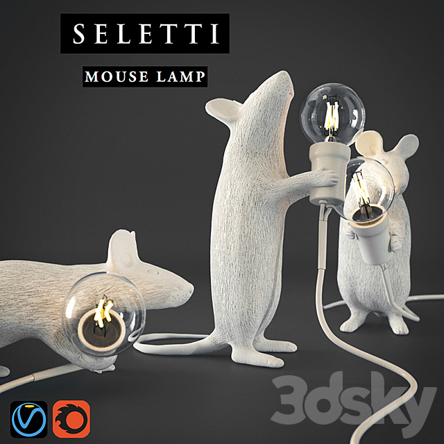 SELETTI Mouse Lamps 3d