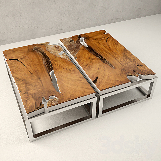 Teak Coffee Table 3d
