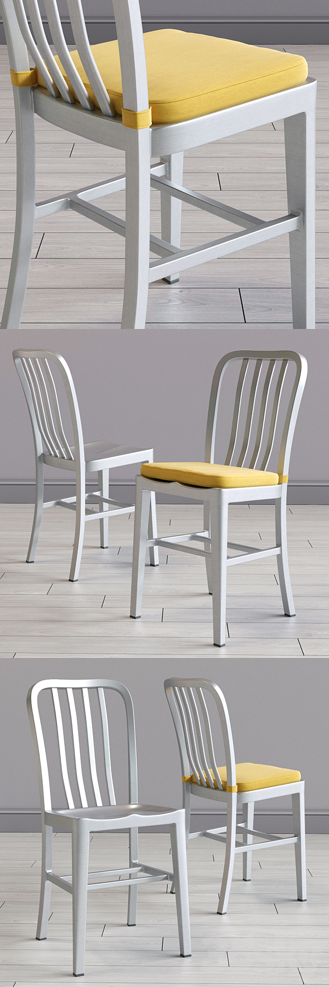 C&B Delta Dinning Chair and Avalon Table 3DSMax File - thumbnail 2