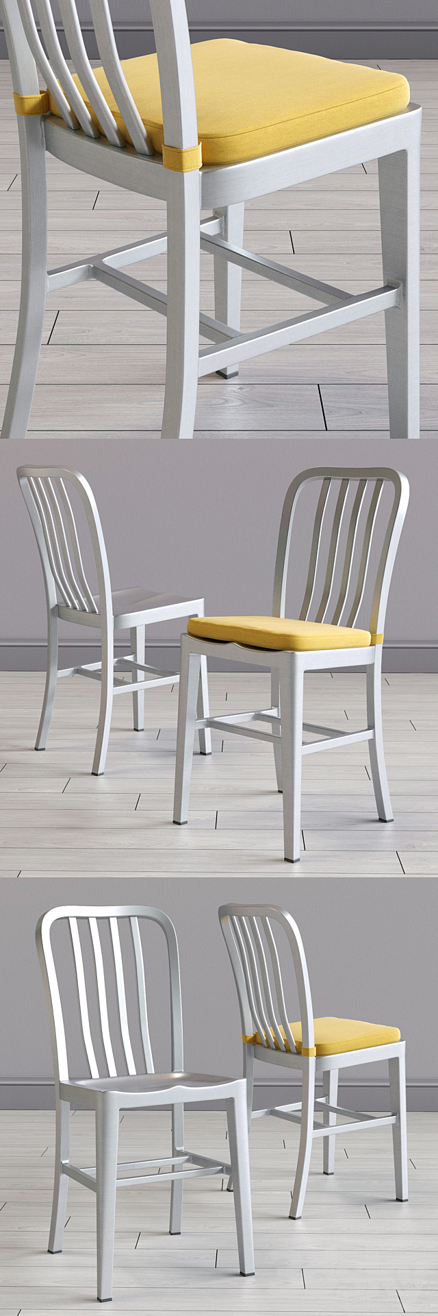 C&B Delta Dinning Chair and Avalon Table 3d