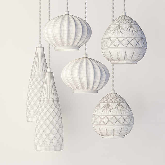 Chandeliers CRYSTAL Goblet. CRYSTAL Pithos. Urchin 3d
