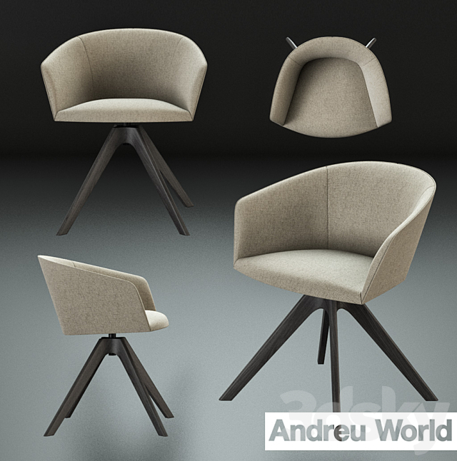 Andreu World Brandy Chair 3DSMax File - thumbnail 2