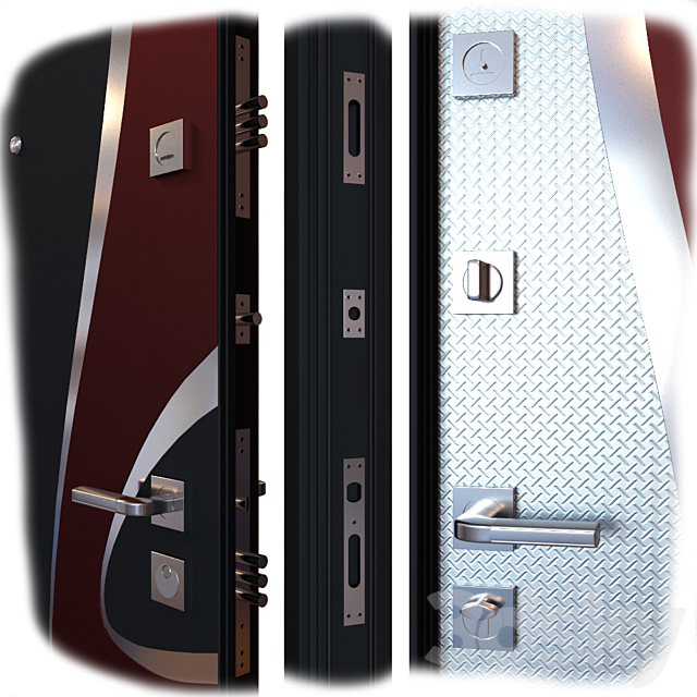 Input metal door INTECRON WAVE 3d