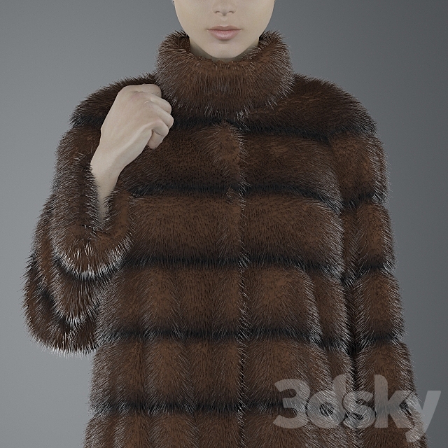 Mink coat 3d