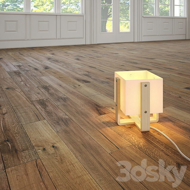 Strata Collection Flint wooden floor by DuChateau 3d