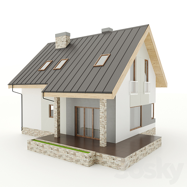European house # 1 \\ House 3d