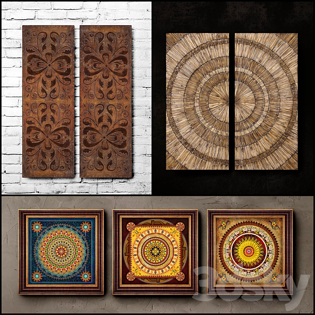 Wooden panels. Collection 35 3DSMax File - thumbnail 1