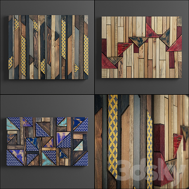 panel wood art 02 3DSMax File - thumbnail 1