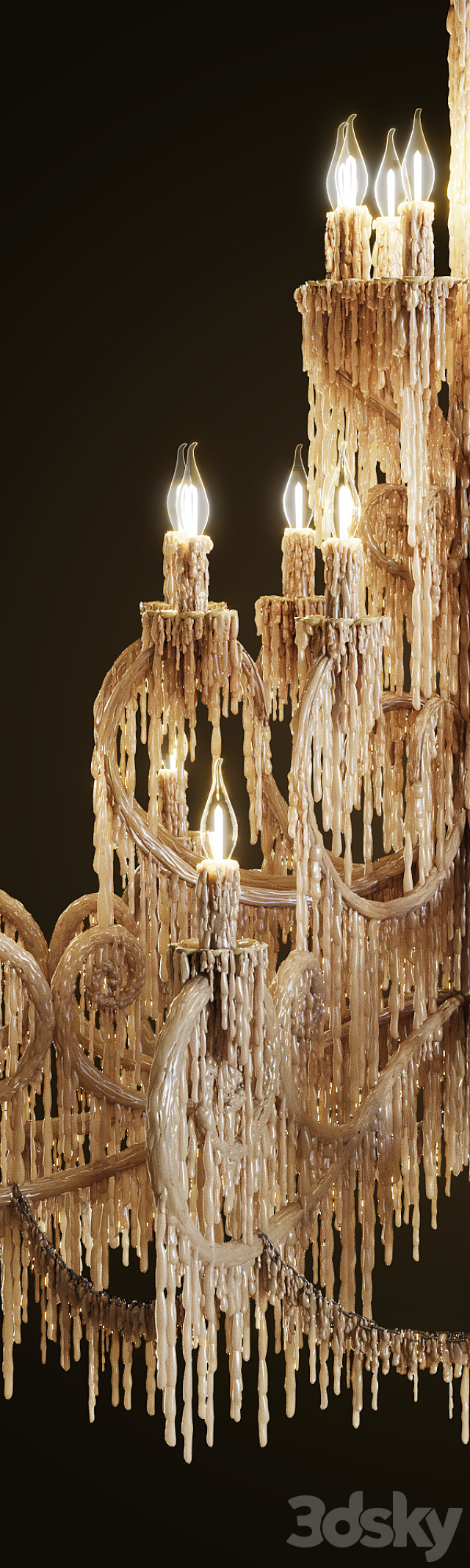 Chandelier bathed in wax 3DSMax File - thumbnail 2