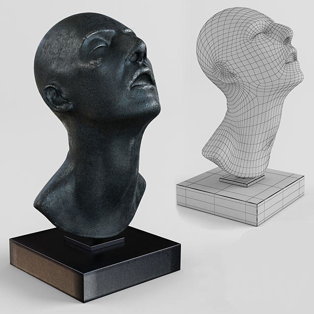 Lotta Blokker head sculpture 3DSMax File - thumbnail 3