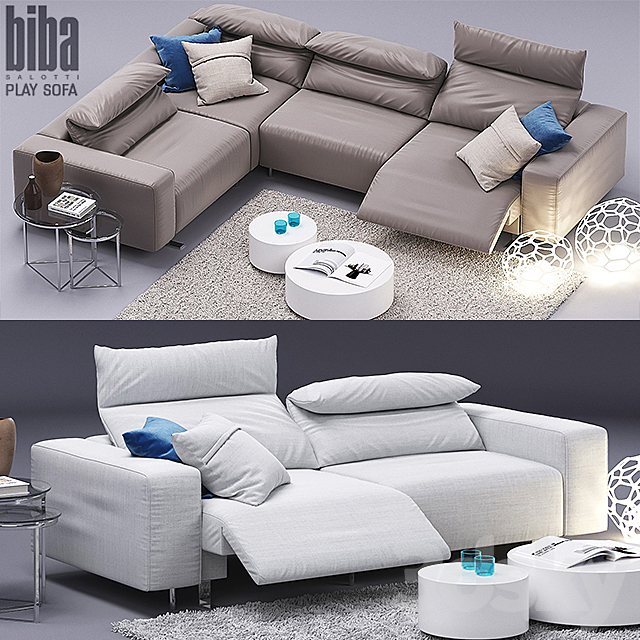 Play sofa. Biba Salotti 3DSMax File - thumbnail 1