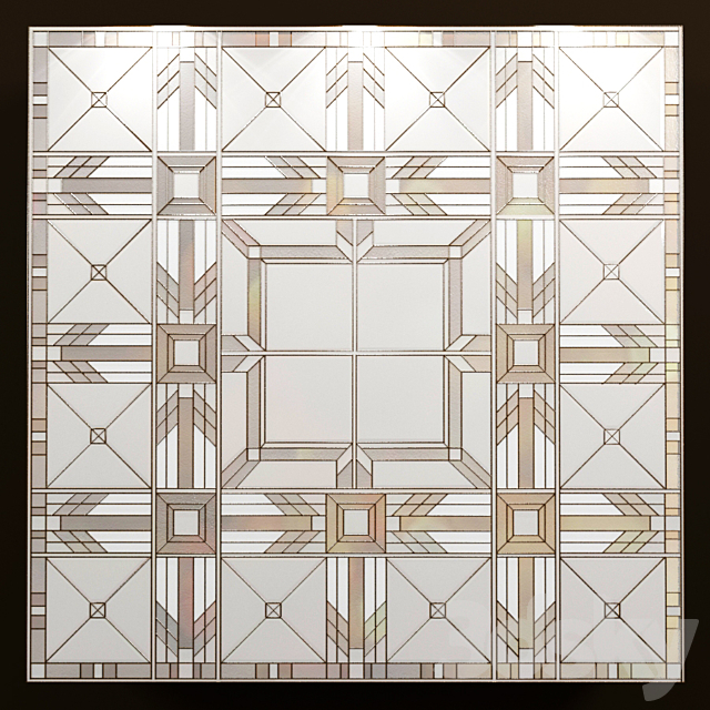 Tiffany stained glass ceiling 3d