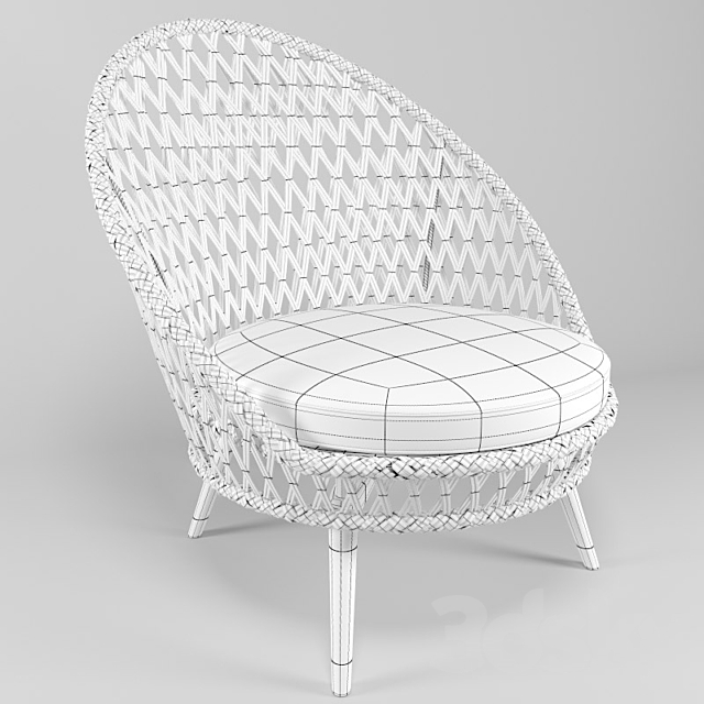 Panna Lounge Chair 3d