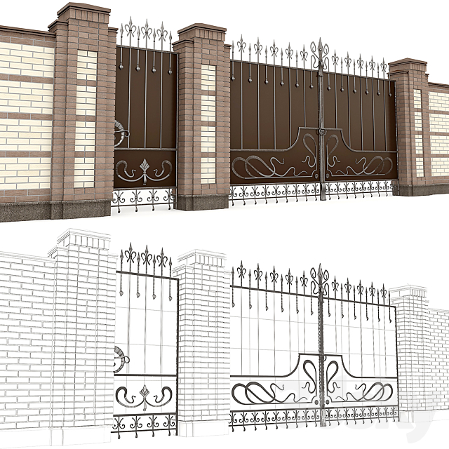 Classical forged gate 2 3d