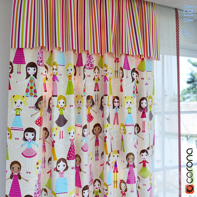 Curtains in Children 3DSMax File - thumbnail 2