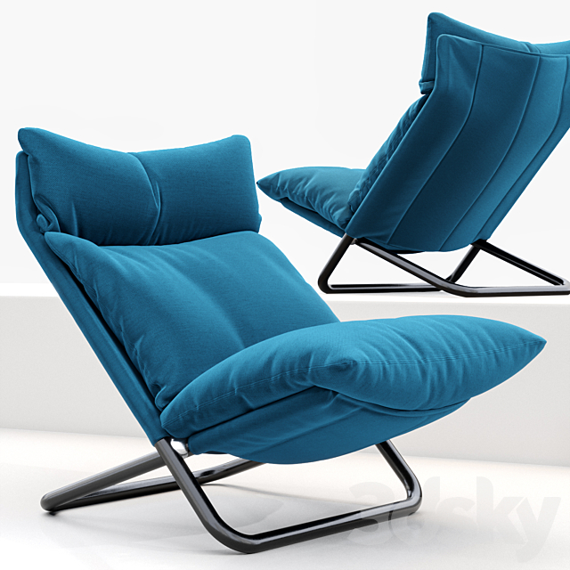 Cross high armchair by ARFLEX fabric 3DSMax File - thumbnail 1