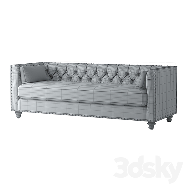Madeline Chesterfield 3 Seater Sofa. Brosa Furniture. 3DSMax File - thumbnail 2
