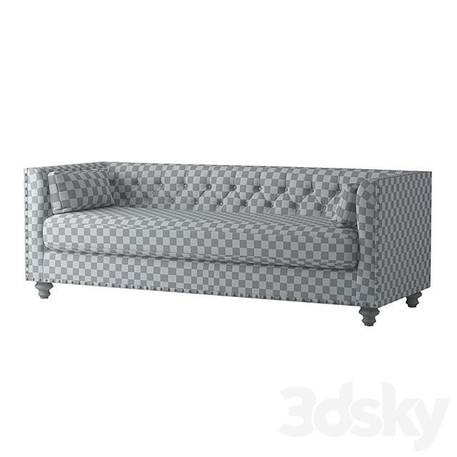 Madeline Chesterfield 3 Seater Sofa. Brosa Furniture. 3DSMax File - thumbnail 3