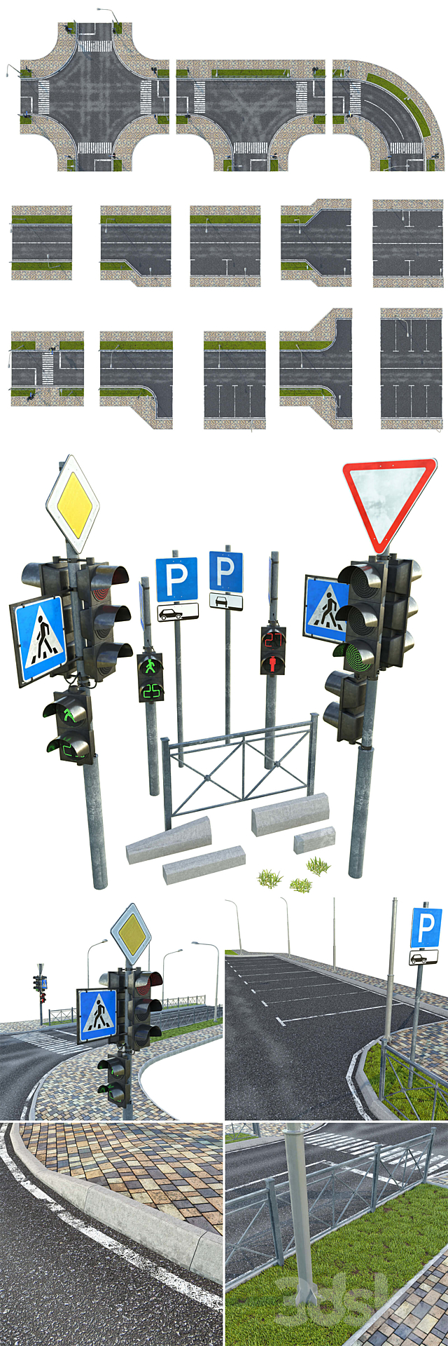 Sections of road 3d