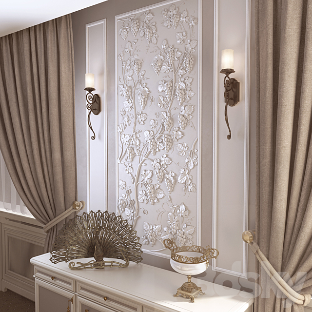 Decorative Panels Grapes. Panel The Grapes 3d