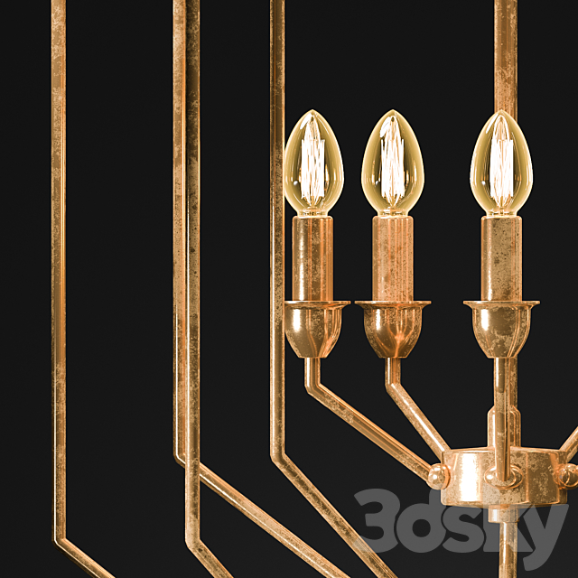 Chandelier LOFT designe 3d