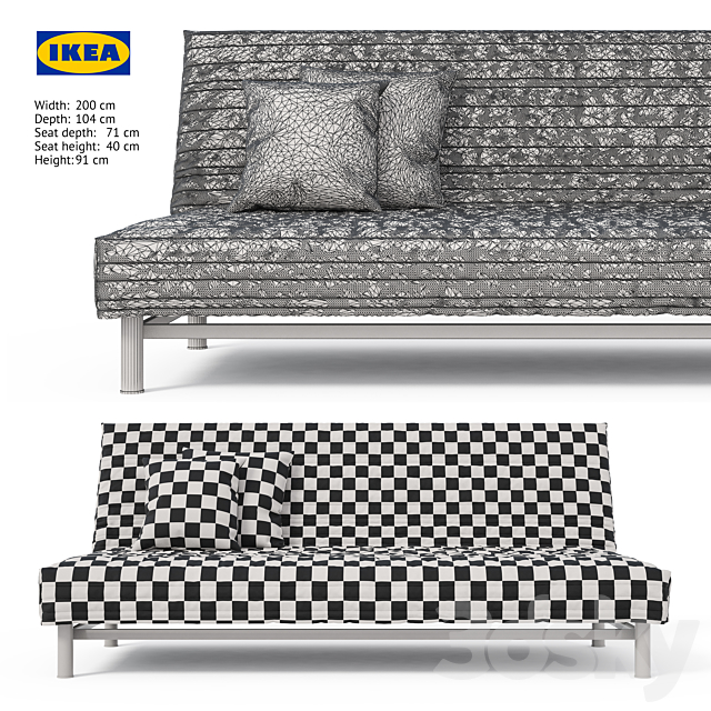Ikea BEDDINGE LOVAS sofa-bed _ BEDINGE L?VOS Sofa Bed 3d