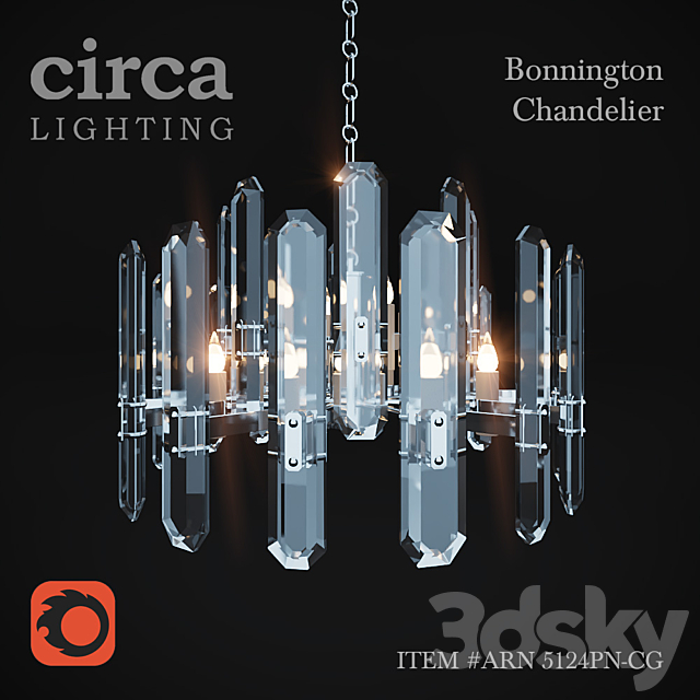 Chandelier Circa Bonnington Chandelier 3d