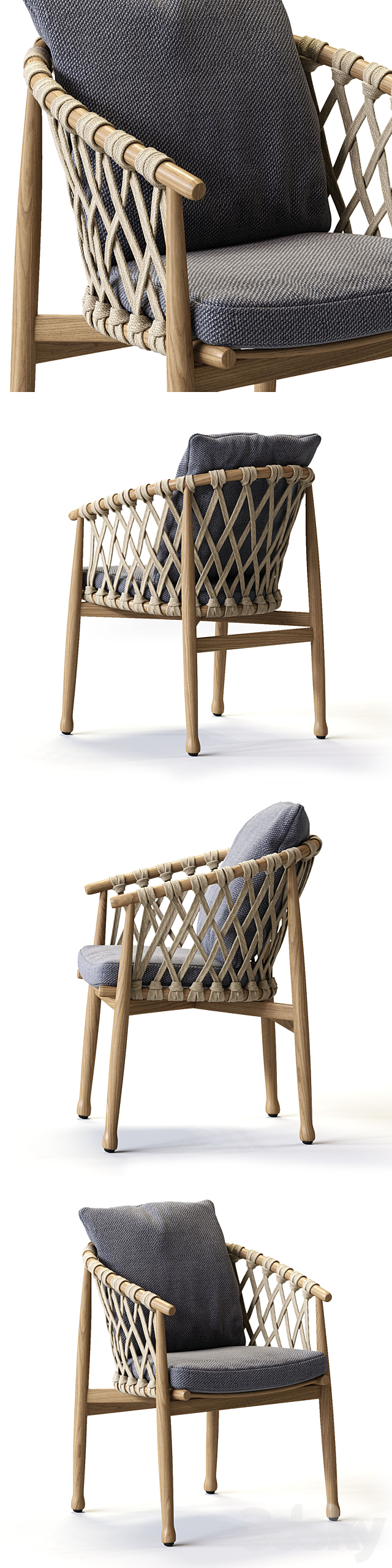 B&B Italia GINESTRA Rectangular Table 3d
