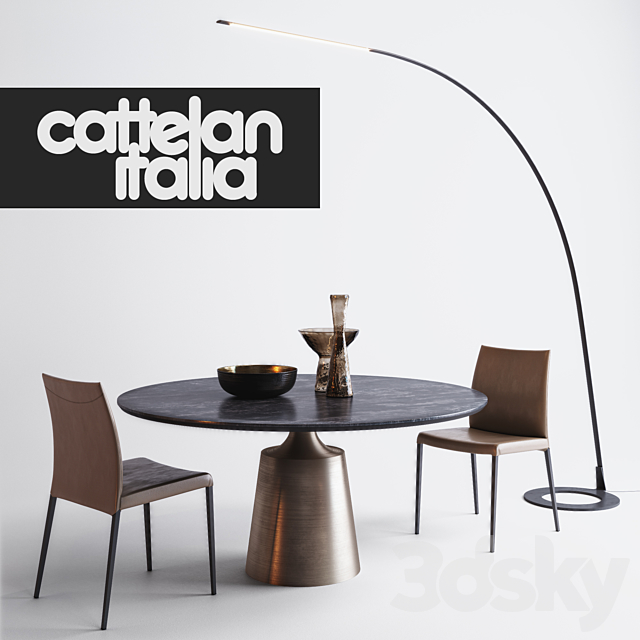 Cattelan italia set 3DSMax File - thumbnail 1