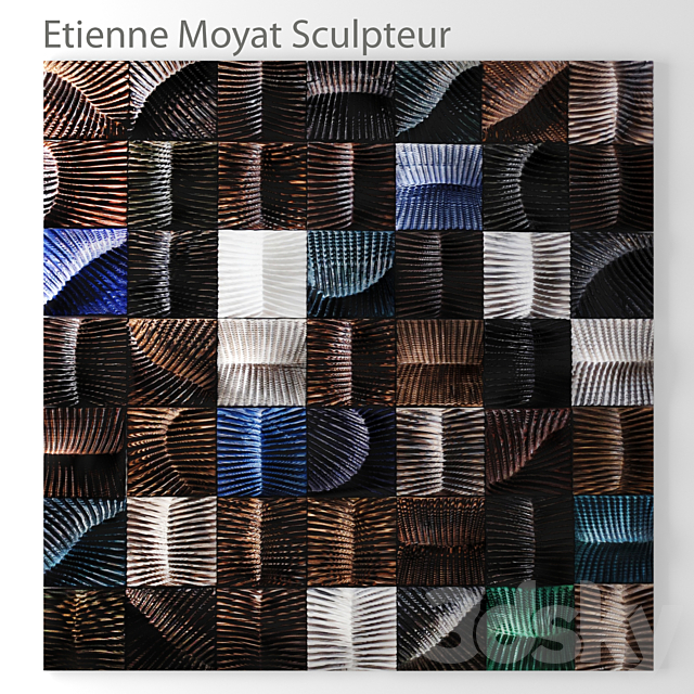 Wall art Etienne Moyat Sculpteur. wall decor. wooden decor. panel. picture. abstraction. wooden 3DSMax File - thumbnail 1