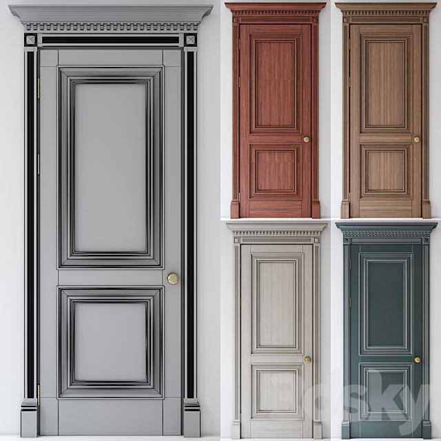 Slassic door collection 3d