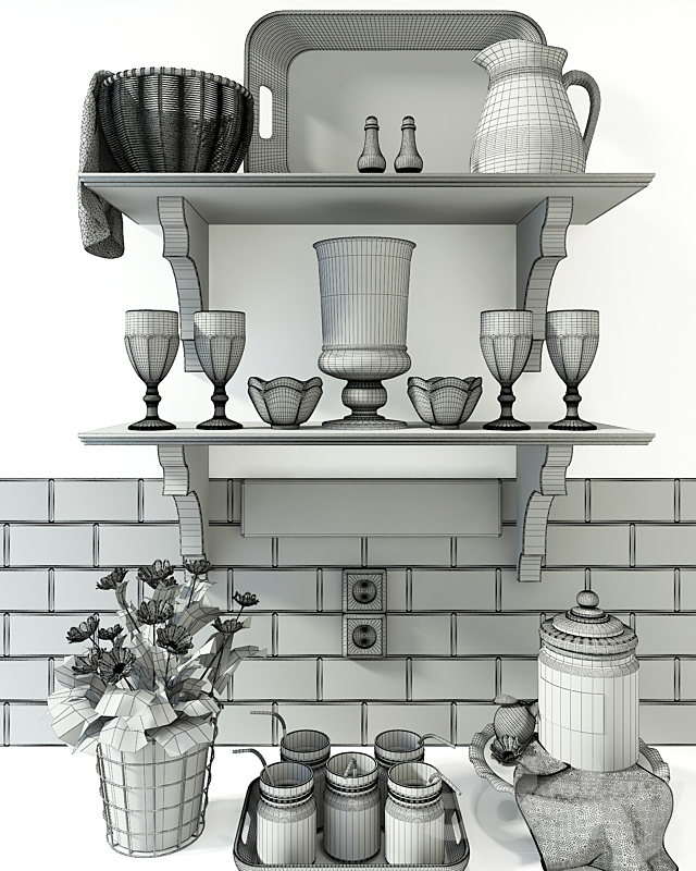 A set of kitchen decor 3DSMax File - thumbnail 3