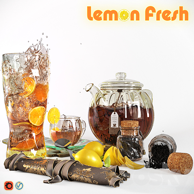 Tea with lemon (Lemon Fresh) 3DSMax File - thumbnail 1
