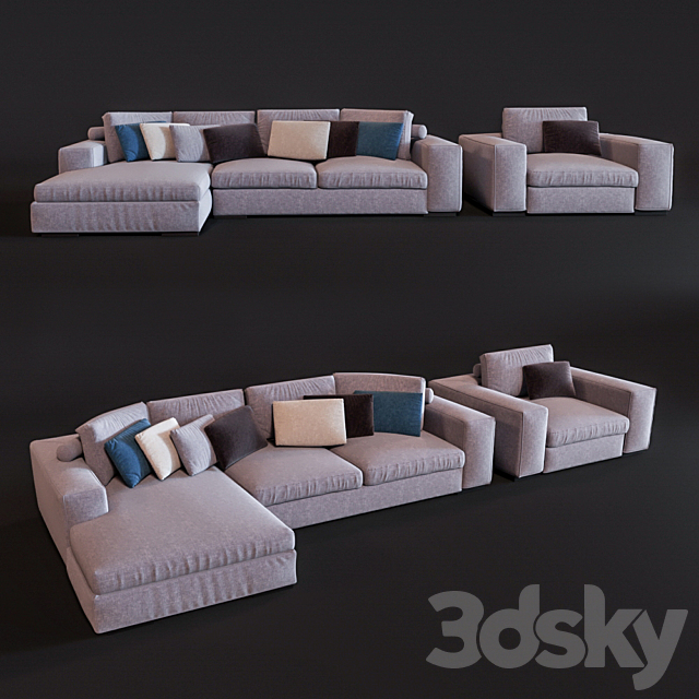 Gordon sofa and armchair by Relax factory 3DSMax File - thumbnail 1