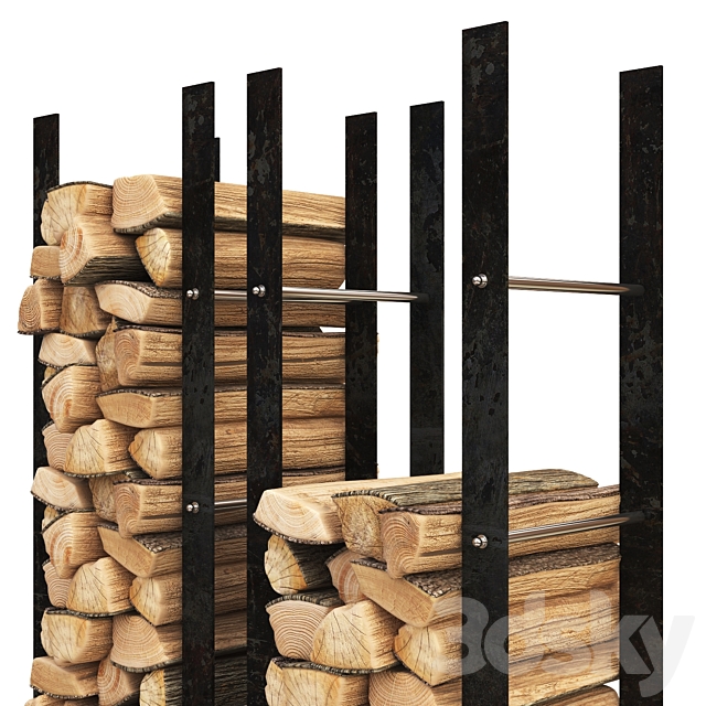 Firewood Storage Rack 3DSMax File - thumbnail 2