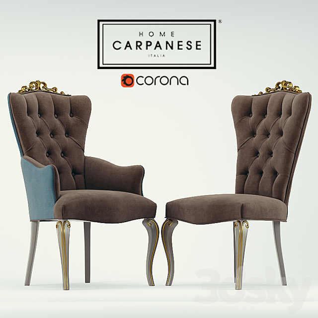 Chair and armchair Carpanese 3DSMax File - thumbnail 1