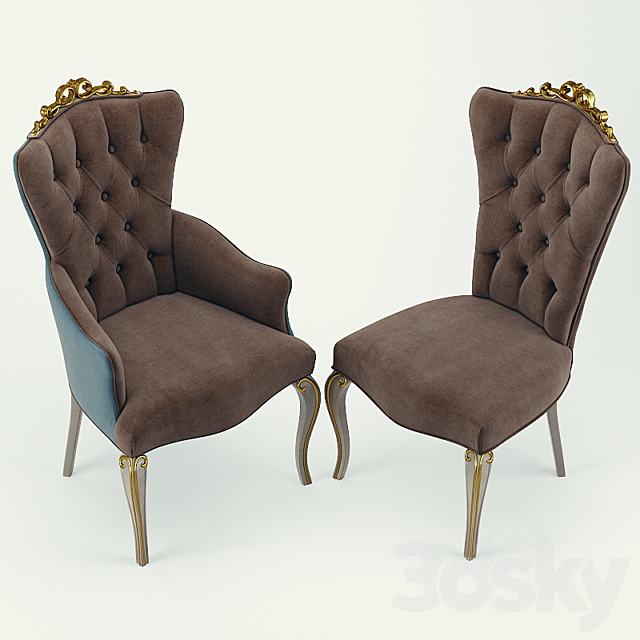 Chair and armchair Carpanese 3DSMax File - thumbnail 3