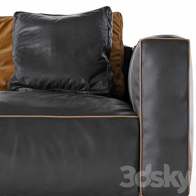 Nolita Leather Sofa 3DSMax File - thumbnail 2