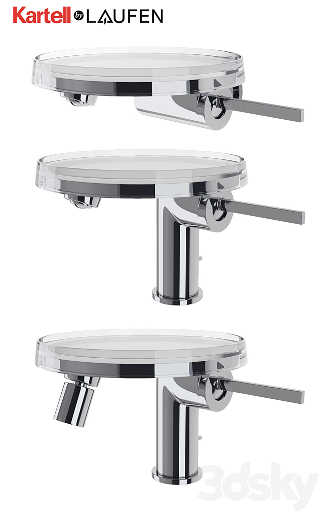KARTELL by LAUFEN Bathroom Set – Faucets _ Mixers & Accessories 3DSMax File - thumbnail 3
