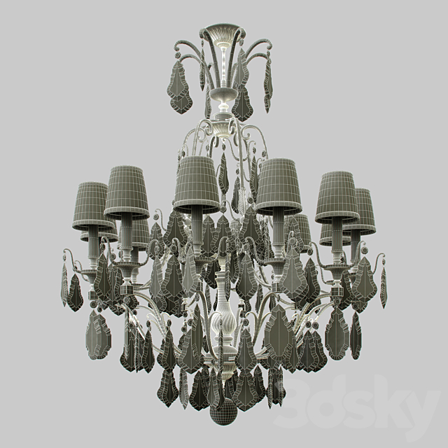Chandelier Clive Christian - Regency Crystal Chandelier 3d