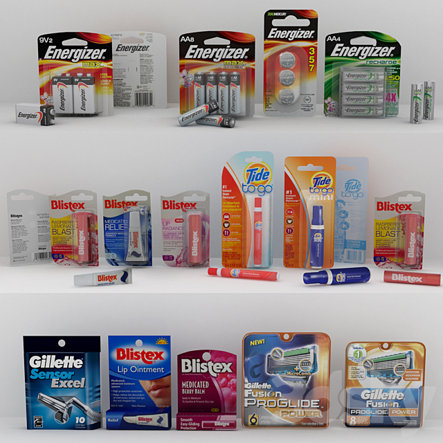 Store Product Set 01 3d