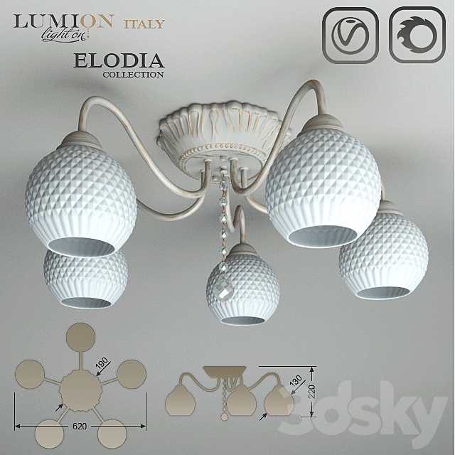 Chandelier Lumion Elodia 3122 _ 5C 3d
