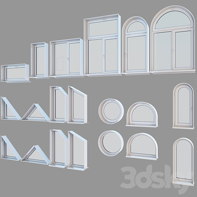 Plastic windows 3d