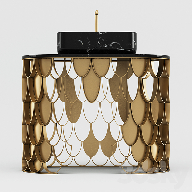 Maison Valentina Koi Single Washbasin 3d