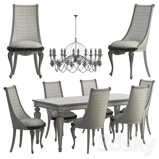 Concreta cucina. Arrogance Impero dinner set 3d