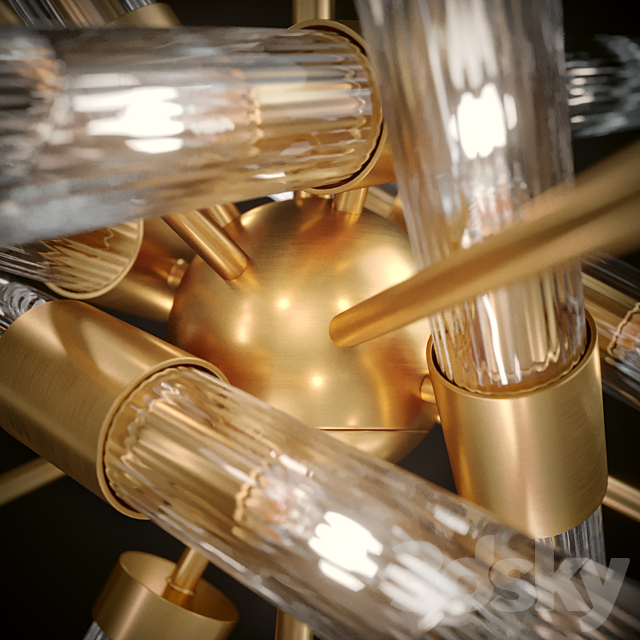 FEISS The Quorra 14-light chandelier 3d
