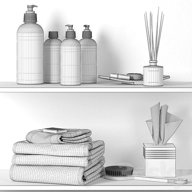 Bathroom set 2 3DS Max Model - thumbnail 3
