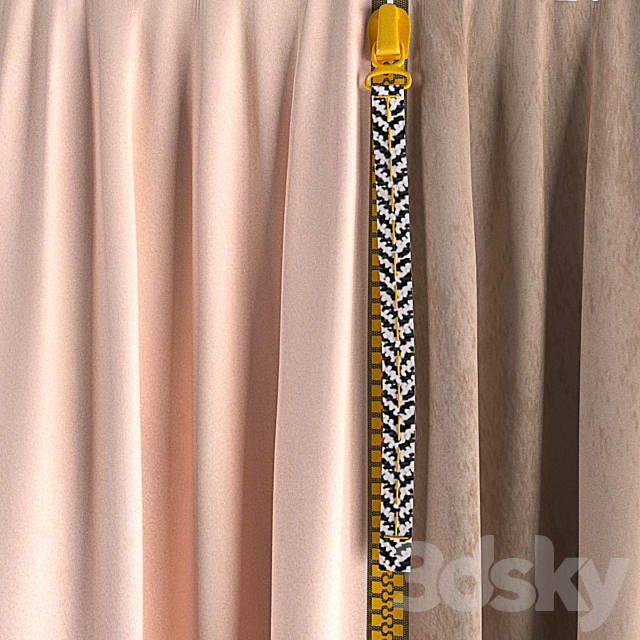 CURTAIN WITH COLOR ZIPPER 3DSMax File - thumbnail 3