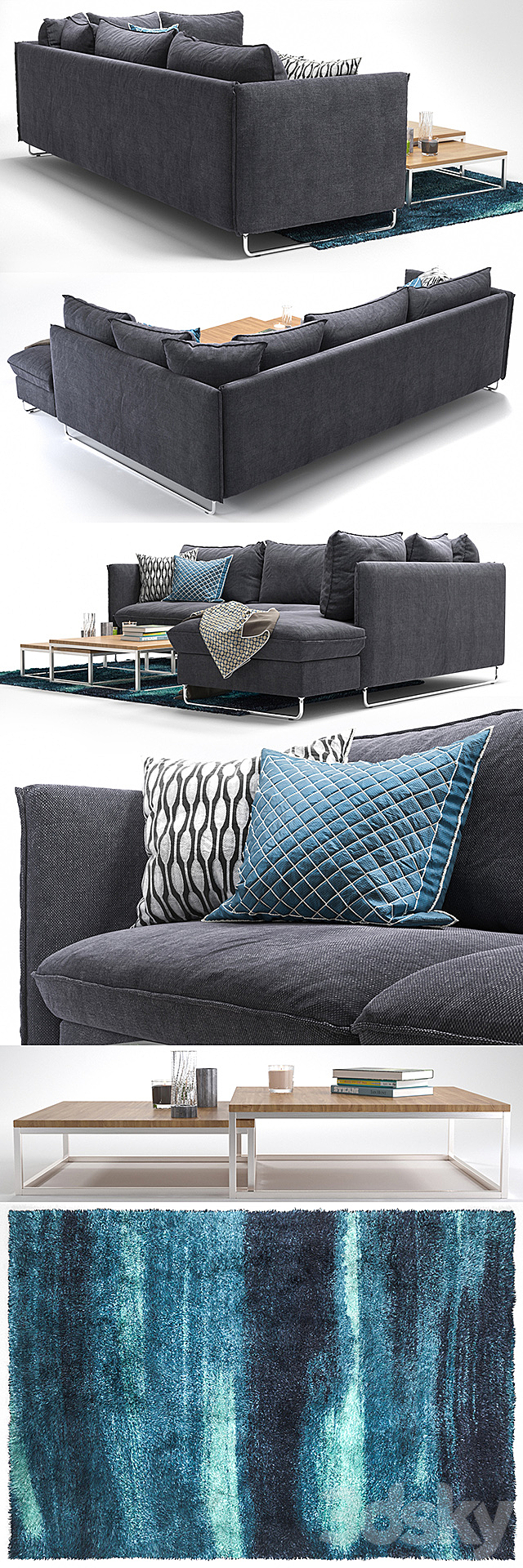 Corner sofa Flipper 3d