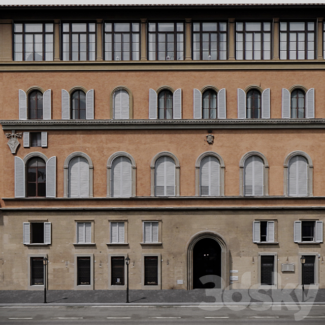 The facade for Background 3DSMax File - thumbnail 1